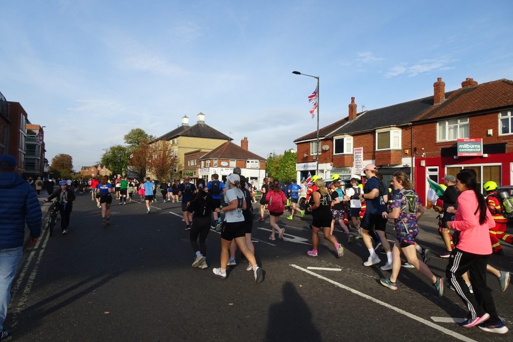 Marathon runners on Hull Road